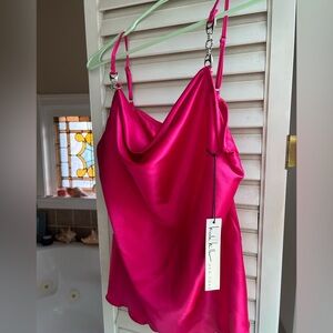 Hot pink camisole with rhinestones NWT M
